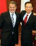 Romano Prodi e Wen Jiabao
