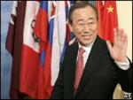 Il segretario generale Onu, Ban Ki-Moon