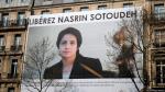 IRAN - Nasrin Sotoudeh sulla sede del Consiglio Nazionale Forense a Parigi