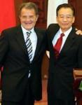 Romano Prodi e Wen Jiabao Romano Prodi e Wen Jiabao