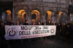 Una manifestazione di NtC per la moratoria