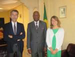 Incontro con il Ministro della Giustizia Aimée Emmanuel Yoka, tra Marco Perduca ed Elisabetta Zamparutti